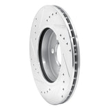 Dynamic Friction 2007-2015 MINI Cooper Clubman Front Right Drilled & Slotted Silver Brake Rotor by Dynamic Friction Company 631-32005R