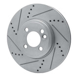 Dynamic Friction 2007-2015 MINI Cooper (Excl Clubman) Front Left Drilled & Slotted Silver Brake Rotor by Dynamic Friction Company 631-32006L