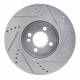 Dynamic Friction 2007-2015 MINI Cooper (Excl Clubman) Front Left Drilled & Slotted Silver Brake Rotor by Dynamic Friction Company 631-32006L