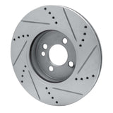Dynamic Friction 2007-2015 MINI Cooper (Excl Clubman) Front Left Drilled & Slotted Silver Brake Rotor by Dynamic Friction Company 631-32006L