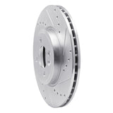 Dynamic Friction 2007-2015 MINI Cooper (Excl Clubman) Front Right Drilled & Slotted Silver Brake Rotor by Dynamic Friction Company 631-32006R