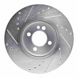 Dynamic Friction 2007-2015 MINI Cooper (Excl Clubman) Front Right Drilled & Slotted Silver Brake Rotor by Dynamic Friction Company 631-32006R