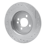 Dynamic Friction 2009-2014 Mini Cooper (Excl Clubman) Rear Left Drilled & Slotted Silver Brake Rotor by Dynamic Friction Company 631-32007L