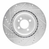 Dynamic Friction 2009-2014 Mini Cooper (Excl Clubman) Front Right Drilled & Slotted Silver Brake Rotor by Dynamic Friction Company 631-32008R