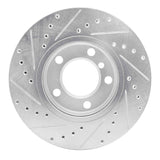 Dynamic Friction 2011-2016 MINI Cooper Countryman Front Right Drilled & Slotted Silver Brake Rotor by Dynamic Friction Company 631-32009R