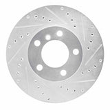 Dynamic Friction 2011-2016 MINI Cooper Countryman Front Right Drilled & Slotted Silver Brake Rotor by Dynamic Friction Company 631-32009R