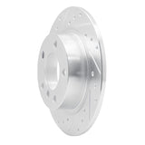 Dynamic Friction 2011-2016 MINI Cooper Countryman Rear Left Drilled & Slotted Silver Brake Rotor by Dynamic Friction Company 631-32010L