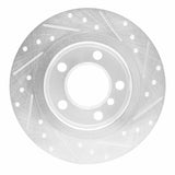 Dynamic Friction 2011-2016 MINI Cooper Countryman Rear Left Drilled & Slotted Silver Brake Rotor by Dynamic Friction Company 631-32010L