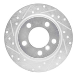 Dynamic Friction 2011-2016 MINI Cooper Countryman Rear Left Drilled & Slotted Silver Brake Rotor by Dynamic Friction Company 631-32010L