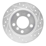 Dynamic Friction 2011-2016 MINI Cooper Countryman Rear Right Drilled & Slotted Silver Brake Rotor by Dynamic Friction Company 631-32010R