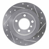 Dynamic Friction 2013-2016 MINI Cooper Paceman Rear Left Drilled & Slotted Silver Brake Rotor by Dynamic Friction Company 631-32012L