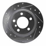 Dynamic Friction 2013-2016 MINI Cooper Paceman Rear Left Drilled & Slotted Silver Brake Rotor by Dynamic Friction Company 631-32012L