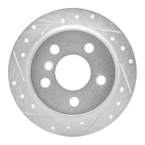 Dynamic Friction 2014-2024 MINI Cooper (Excl Clubman) Rear Left Drilled & Slotted Silver Brake Rotor by Dynamic Friction Company 631-32013L