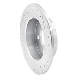Dynamic Friction 2014-2024 MINI Cooper (Excl Clubman) Rear Left Drilled & Slotted Silver Brake Rotor by Dynamic Friction Company 631-32013L