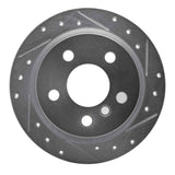 Dynamic Friction 2014-2024 MINI Cooper (Excl Clubman) Rear Right Drilled & Slotted Silver Brake Rotor by Dynamic Friction Company 631-32013R