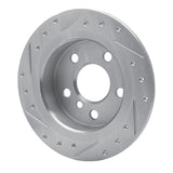 Dynamic Friction 2014-2024 MINI Cooper (Excl Clubman) Rear Right Drilled & Slotted Silver Brake Rotor by Dynamic Friction Company 631-32013R