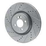 Dynamic Friction 2013-2013 MINI Cooper (Excl Clubman) Front Left Drilled & Slotted Silver Brake Rotor by Dynamic Friction Company 631-32014L