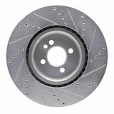 Dynamic Friction 2013-2013 MINI Cooper (Excl Clubman) Front Left Drilled & Slotted Silver Brake Rotor by Dynamic Friction Company 631-32014L