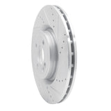 Dynamic Friction 2013-2013 MINI Cooper (Excl Clubman) Front Right Drilled & Slotted Silver Brake Rotor by Dynamic Friction Company 631-32014R