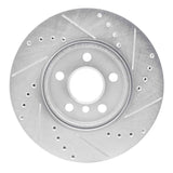 Dynamic Friction 2014-2021 MINI Cooper (Excl Clubman) Front Left Drilled & Slotted Silver Brake Rotor by Dynamic Friction Company 631-32015L