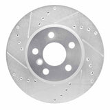 Dynamic Friction 2014-2021 MINI Cooper Clubman Front Right Drilled & Slotted Silver Brake Rotor by Dynamic Friction Company 631-32015R
