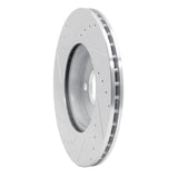 Dynamic Friction 2014-2021 MINI Cooper Clubman Front Right Drilled & Slotted Silver Brake Rotor by Dynamic Friction Company 631-32015R