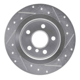 Dynamic Friction 2014-2025 BMW 220i (Mexico) Rear Left Drilled & Slotted Silver Brake Rotor by Dynamic Friction Company 631-32016L