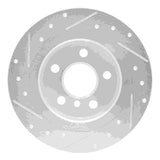Dynamic Friction 2014-2025 BMW 220i (Mexico) Rear Right Drilled & Slotted Silver Brake Rotor by Dynamic Friction Company 631-32016R