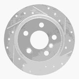 Dynamic Friction 2014-2025 BMW 220i (Mexico) Rear Right Drilled & Slotted Silver Brake Rotor by Dynamic Friction Company 631-32016R