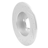 Dynamic Friction 2014-2025 BMW 220i (Mexico) Rear Right Drilled & Slotted Silver Brake Rotor by Dynamic Friction Company 631-32016R