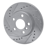 Dynamic Friction 2014-2024 MINI Cooper (Excl Clubman) Front Left Drilled & Slotted Silver Brake Rotor by Dynamic Friction Company 631-32017L