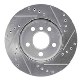 Dynamic Friction 2014-2024 MINI Cooper (Excl Clubman) Front Left Drilled & Slotted Silver Brake Rotor by Dynamic Friction Company 631-32017L