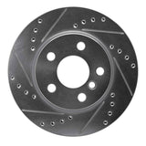 Dynamic Friction 2014-2024 MINI Cooper (Excl Clubman) Front Left Drilled & Slotted Silver Brake Rotor by Dynamic Friction Company 631-32017L