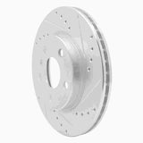 Dynamic Friction 2014-2024 MINI Cooper (Excl Clubman) Front Right Drilled & Slotted Silver Brake Rotor by Dynamic Friction Company 631-32017R