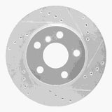Dynamic Friction 2014-2024 MINI Cooper (Excl Clubman) Front Right Drilled & Slotted Silver Brake Rotor by Dynamic Friction Company 631-32017R