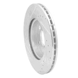 Dynamic Friction 2014-2024 MINI Cooper (Excl Clubman) Front Right Drilled & Slotted Silver Brake Rotor by Dynamic Friction Company 631-32017R