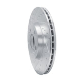 Dynamic Friction 2016-2024 MINI Cooper (Excl Clubman) Front Left Drilled & Slotted Silver Brake Rotor by Dynamic Friction Company 631-32018L
