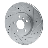 Dynamic Friction 2016-2024 MINI Cooper Countryman Front Right Drilled & Slotted Silver Brake Rotor by Dynamic Friction Company 631-32018R