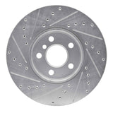 Dynamic Friction 2016-2024 MINI Cooper Countryman Front Right Drilled & Slotted Silver Brake Rotor by Dynamic Friction Company 631-32018R