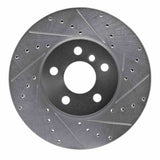 Dynamic Friction 2016-2024 MINI Cooper Countryman Front Right Drilled & Slotted Silver Brake Rotor by Dynamic Friction Company 631-32018R