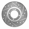 R1 Concepts 1976-1984 Buick Opel Front Right Drilled & Slotted Silver Brake Rotor