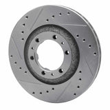 R1 Concepts 1992-2002 Acura SLX Front Left Drilled & Slotted Silver Brake Rotor by R1 Concepts 631-37008L