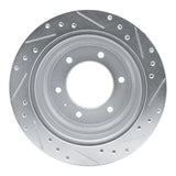 R1 Concepts 1992-2004 Acura SLX Rear Left Drilled & Slotted Silver Brake Rotor by R1 Concepts 631-37009L