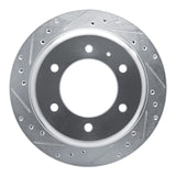 R1 Concepts 1992-2004 Acura SLX Rear Left Drilled & Slotted Silver Brake Rotor by R1 Concepts 631-37009L