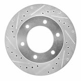 R1 Concepts 2001-2004 Honda Passport Front Left Drilled & Slotted Silver Brake Rotor by R1 Concepts 631-37010L