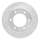 R1 Concepts 2001-2004 Honda Passport Front Right Drilled & Slotted Silver Brake Rotor by R1 Concepts 631-37010R