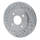 R1 Concepts 1981-1987 Chrysler LeBaron Front Left Drilled & Slotted Silver Brake Rotor by R1 Concepts 631-39001L