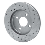 R1 Concepts 1981-1987 Chrysler LeBaron Front Left Drilled & Slotted Silver Brake Rotor by R1 Concepts 631-39001L