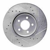 R1 Concepts 1989-1995 Chrysler LeBaron Front Left Drilled & Slotted Silver Brake Rotor by R1 Concepts 631-39004L