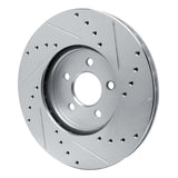 R1 Concepts 1989-1995 Chrysler LeBaron Front Left Drilled & Slotted Silver Brake Rotor by R1 Concepts 631-39004L
